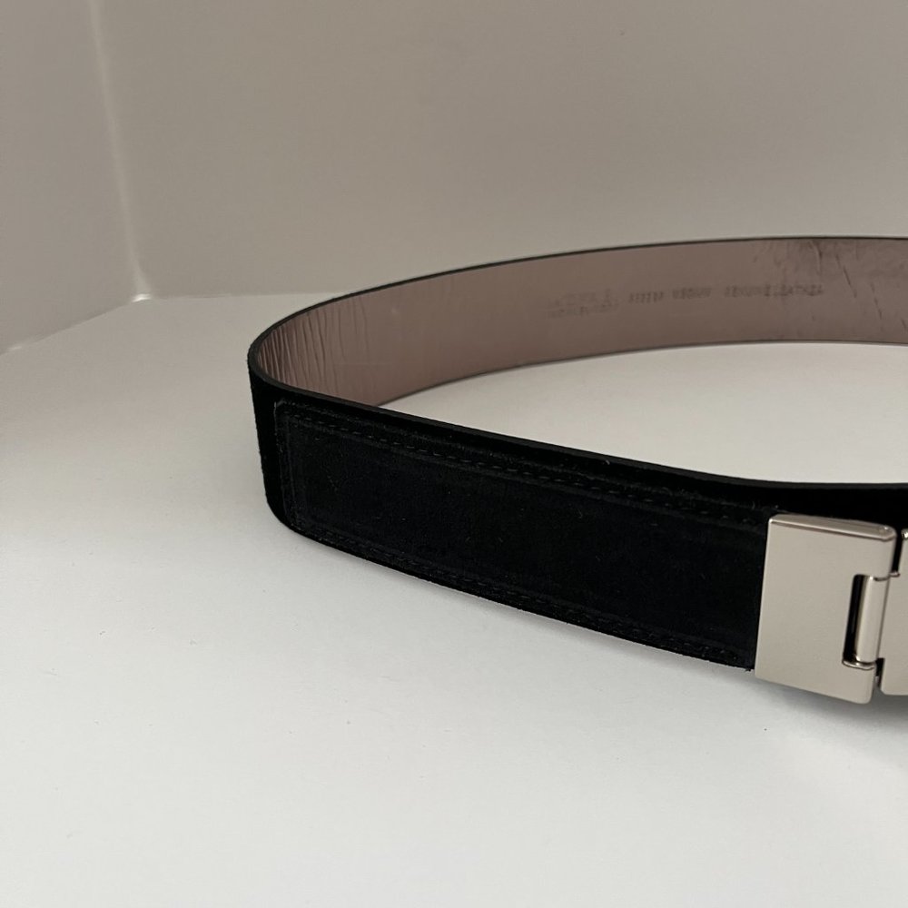 ❤️❤️ NEW ❤️❤️ Michael Michael Kors❤️ LIMITED EDITION Black Leather Suede Belt … - Picture 4 of 17